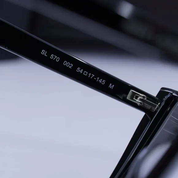 Saint Laurent SL570 002 Cat Eye Sunglasses - Black/Silver  display picture 1